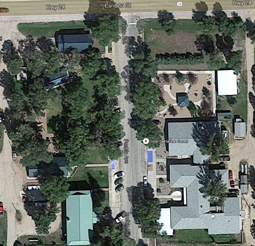 aerial view of 300 block of Pueblo Ave