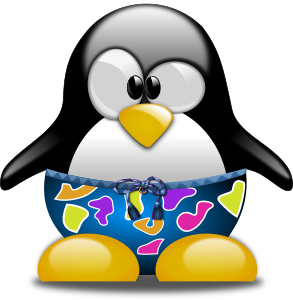 Picture of Tux with Swimming Trunks