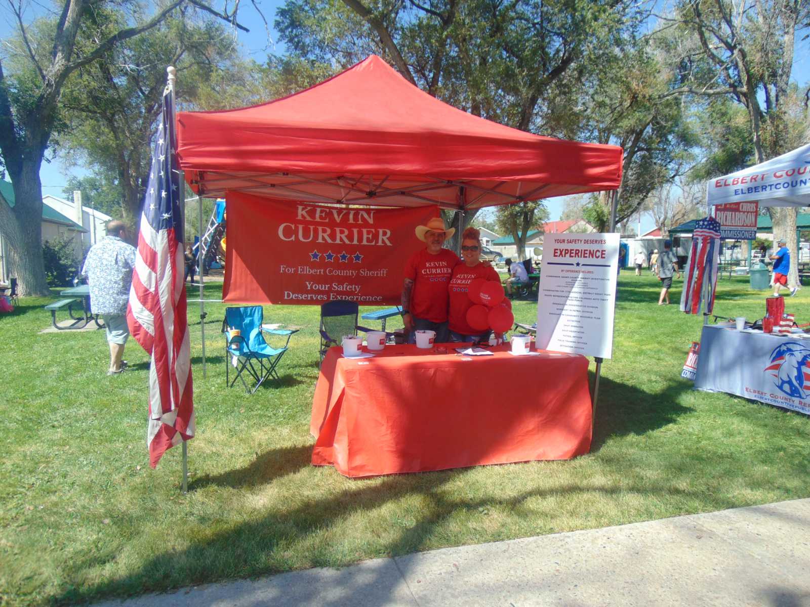 2021 Simla Day Vendor Kevin Currier for Sheriff
